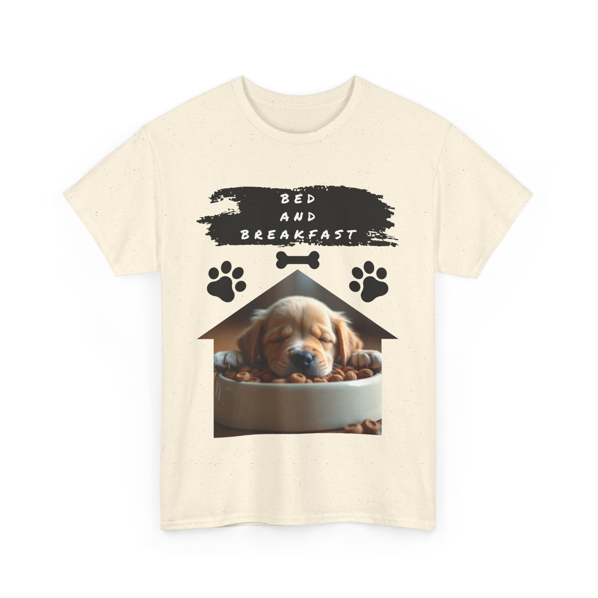 Bed and Breakfast Puppy T-Shirt – Funny Dog Lover Tee 🐶🍽️💤