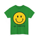 Be Happy T-Shirt – Large Smiley Face Positive Vibes Tee