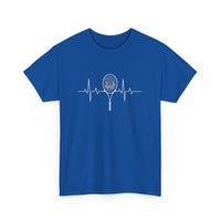 Tennis Heartbeat T-Shirt | Tennis Racket ECG Graphic Tee 🎾💓