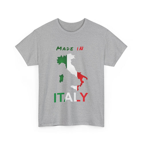 Made in Italy T-Shirt with Flag and Country Outline