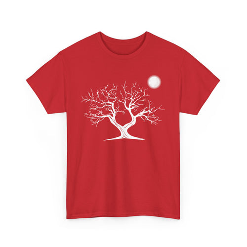Leafless Tree & Full Moon Wilderness T-Shirt – Mystical Nature Design
