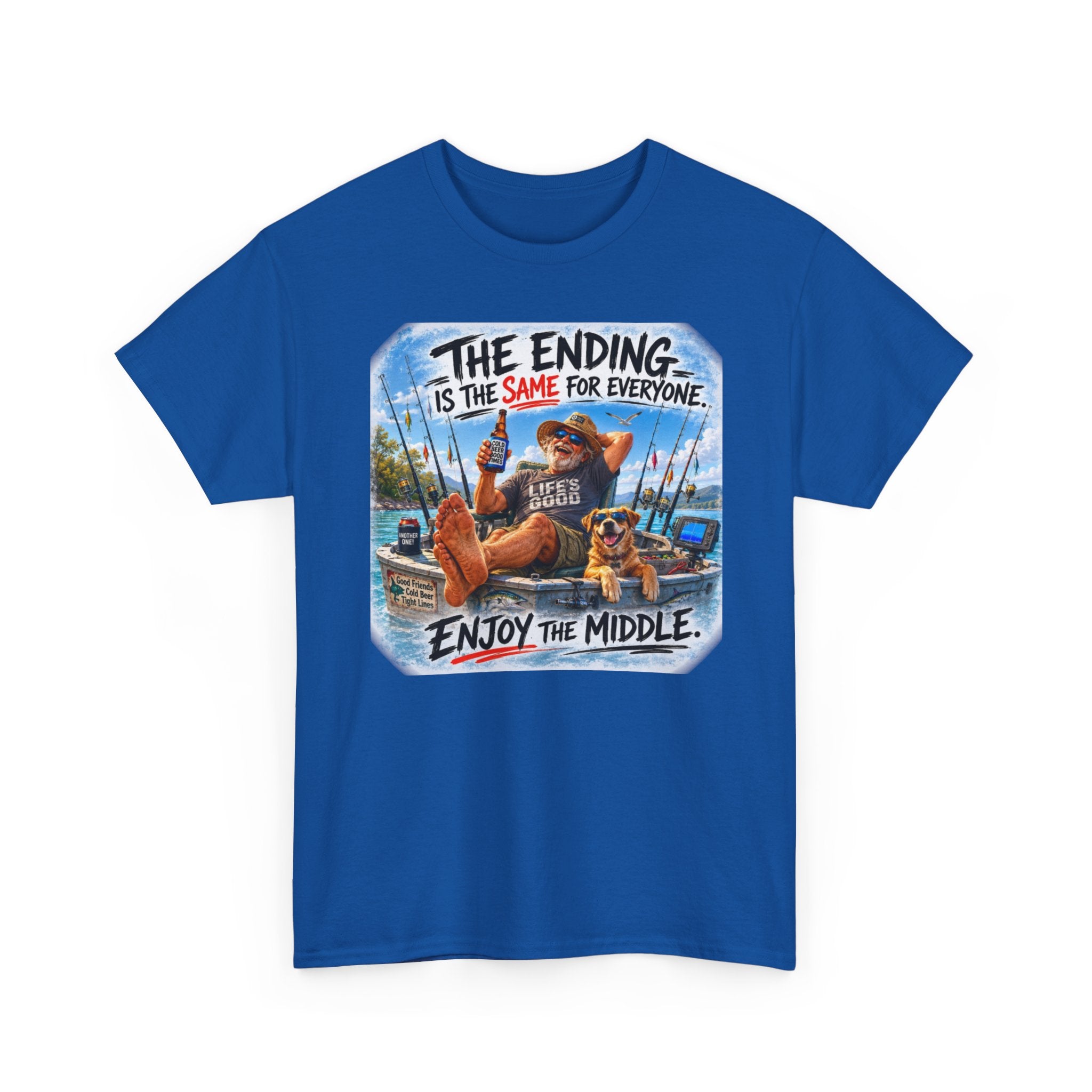 Enjoy The Middle Fishing T-Shirt | Funny Inspirational Boat Tee 🛶