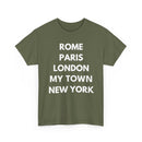 Personalised City List T-Shirt | Rome Paris London New York Custom Tee ✈️👕