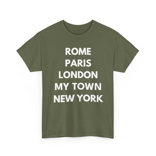 Personalised City List T-Shirt | Rome Paris London New York Custom Tee ✈️👕