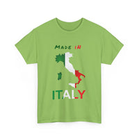 Made in Italy T-Shirt with Flag and Country Outline
