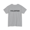 VOLUNTEER Back Print T-Shirt – Bold, Clear & Supportive Design 🙋‍♂️🙌🎗️