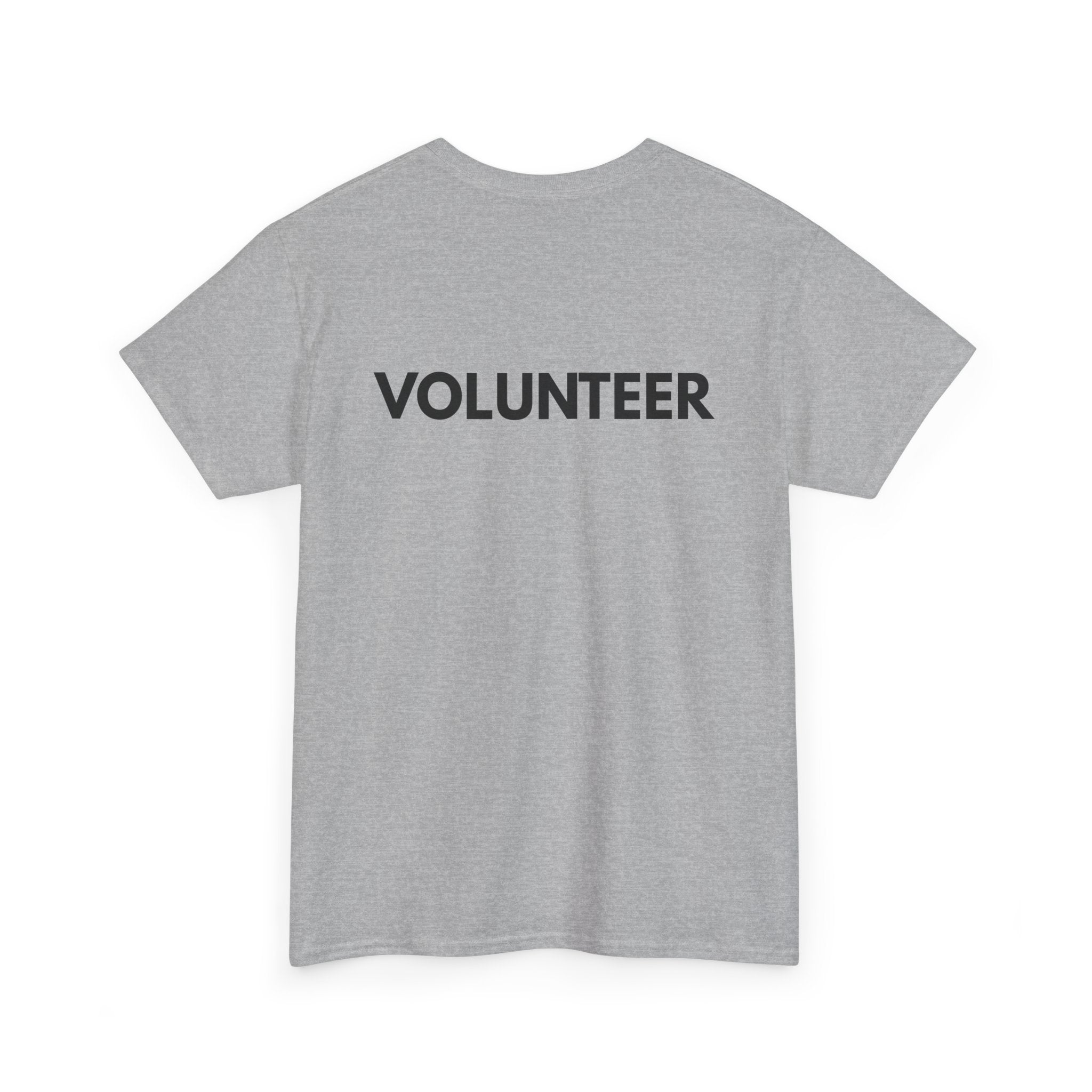 VOLUNTEER Back Print T-Shirt – Bold, Clear & Supportive Design 🙋‍♂️🙌🎗️