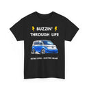 Buzzin' Through Life T-Shirt | Retro Soul Electric Heart Tee 🚌⚡
