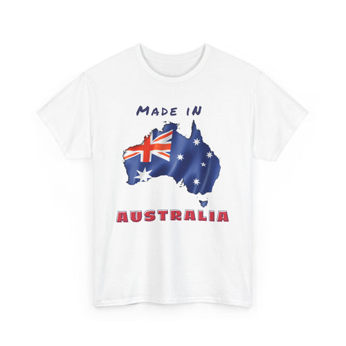 Made in Australia T-Shirt with Flag and Country Outline