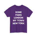 Personalised City List T-Shirt | Rome Paris London New York Custom Tee ✈️👕