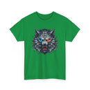 Scary Wolf Face T-Shirt with Glowing Eyes
