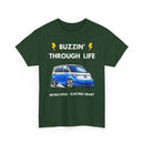 Buzzin' Through Life T-Shirt | Retro Soul Electric Heart Tee 🚌⚡