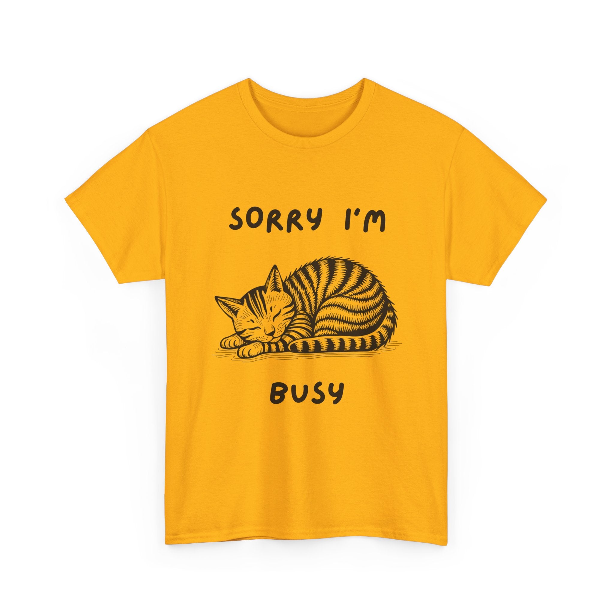 Sorry I'm Busy Cat T-Shirt | Funny Sleeping Cat Tee 🐱💤