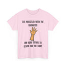 I've Wrestled with the Darkness T-Shirt – Inspirational Arm Reaching Design