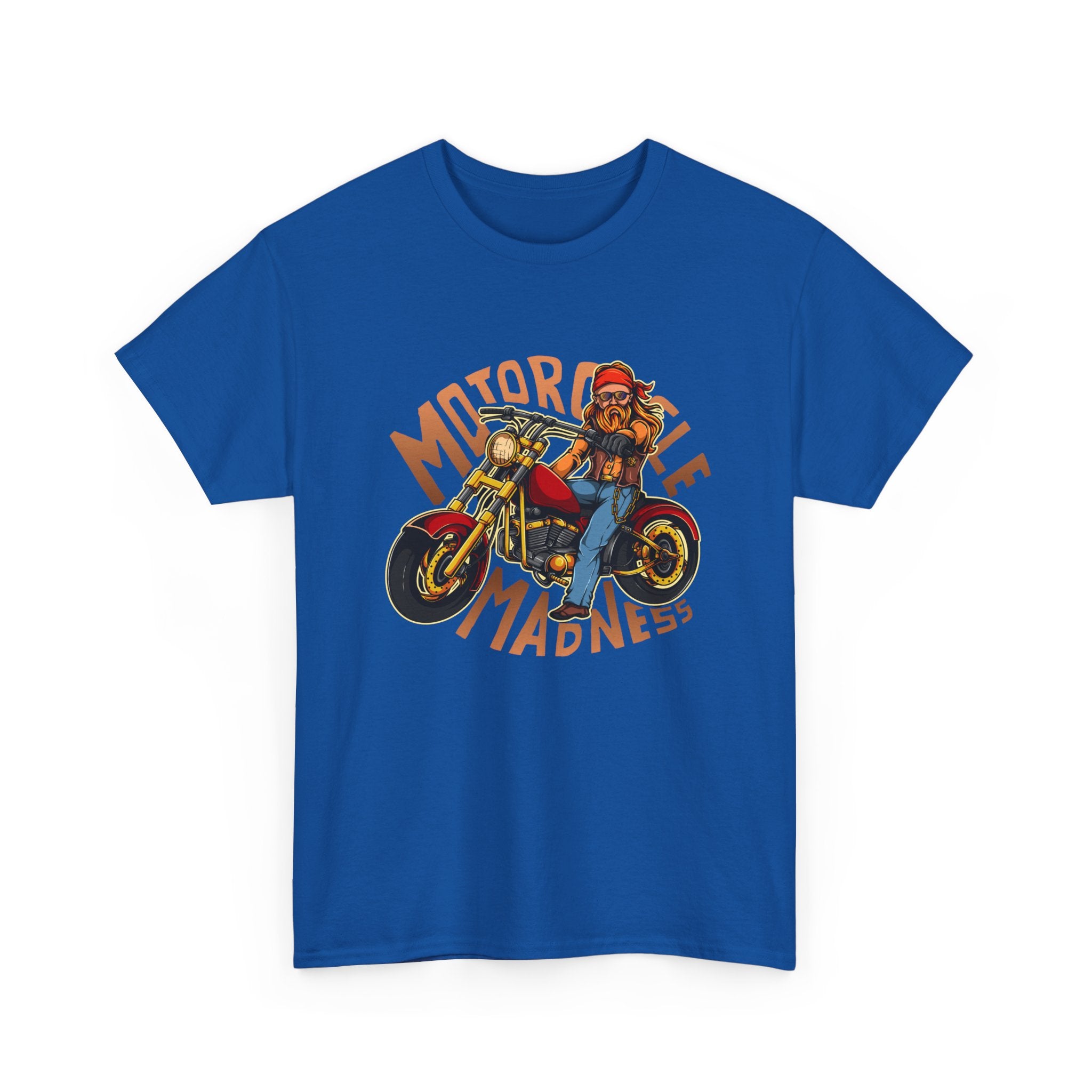 Motorcycle Madness T-Shirt – Carefree Chopper Rider Design