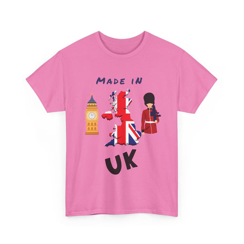 Made in UK T-Shirt with Flag, Big Ben & King’s Guard
