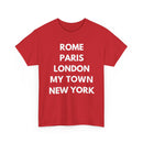 Personalised City List T-Shirt | Rome Paris London New York Custom Tee ✈️👕