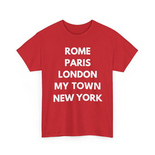 Personalised City List T-Shirt | Rome Paris London New York Custom Tee ✈️👕