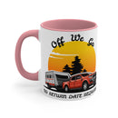 Off We Go, No Return Date Required - Caravan Coffee Mug 🚐 Colourful Accent Mug 11oz
