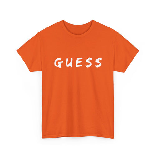 Guess T-Shirt for that brave female | Minimalist Front-Print Graphic Tee ❓✨