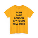Personalised City List T-Shirt | Rome Paris London New York Custom Tee ✈️👕