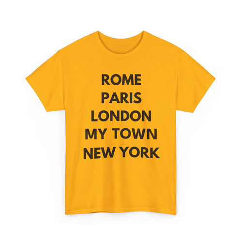 Personalised City List T-Shirt | Rome Paris London New York Custom Tee ✈️👕