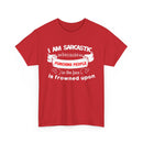 I’m Sarcastic Because Punching People Is Frowned Upon T-Shirt – Funny Attitude Tee