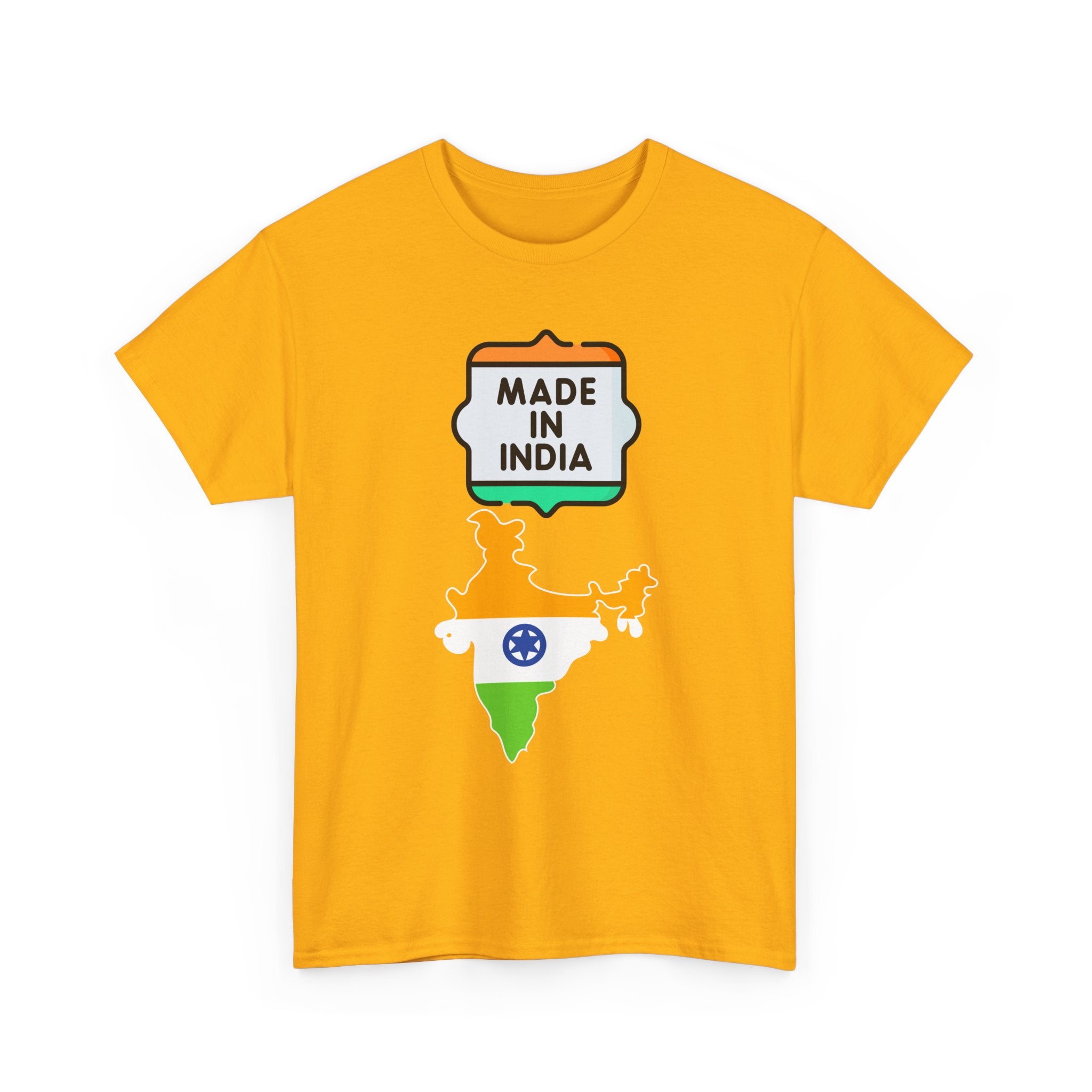 Made In India T-Shirt | Indian Flag & Country Map Outline T-Shirt 🧡🤍💚