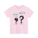 Wait What? Funny Grammar T-Shirt 🤔 | Comma & Question Mark Cartoon Tee