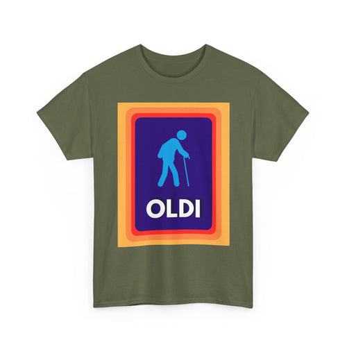 Oldi T-Shirt | Funny Old Man Aldi Supermarket Parody Logo Tee 🛒👴