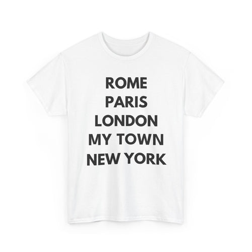 Personalised City List T-Shirt | Rome Paris London New York Custom Tee ✈️👕