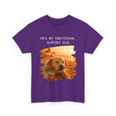 He's My Emotional Support Dog – Funny Beach Bum Dog T-Shirt 🐶🌞🍻