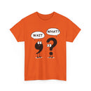 Wait What? Funny Grammar T-Shirt 🤔 | Comma & Question Mark Cartoon Tee