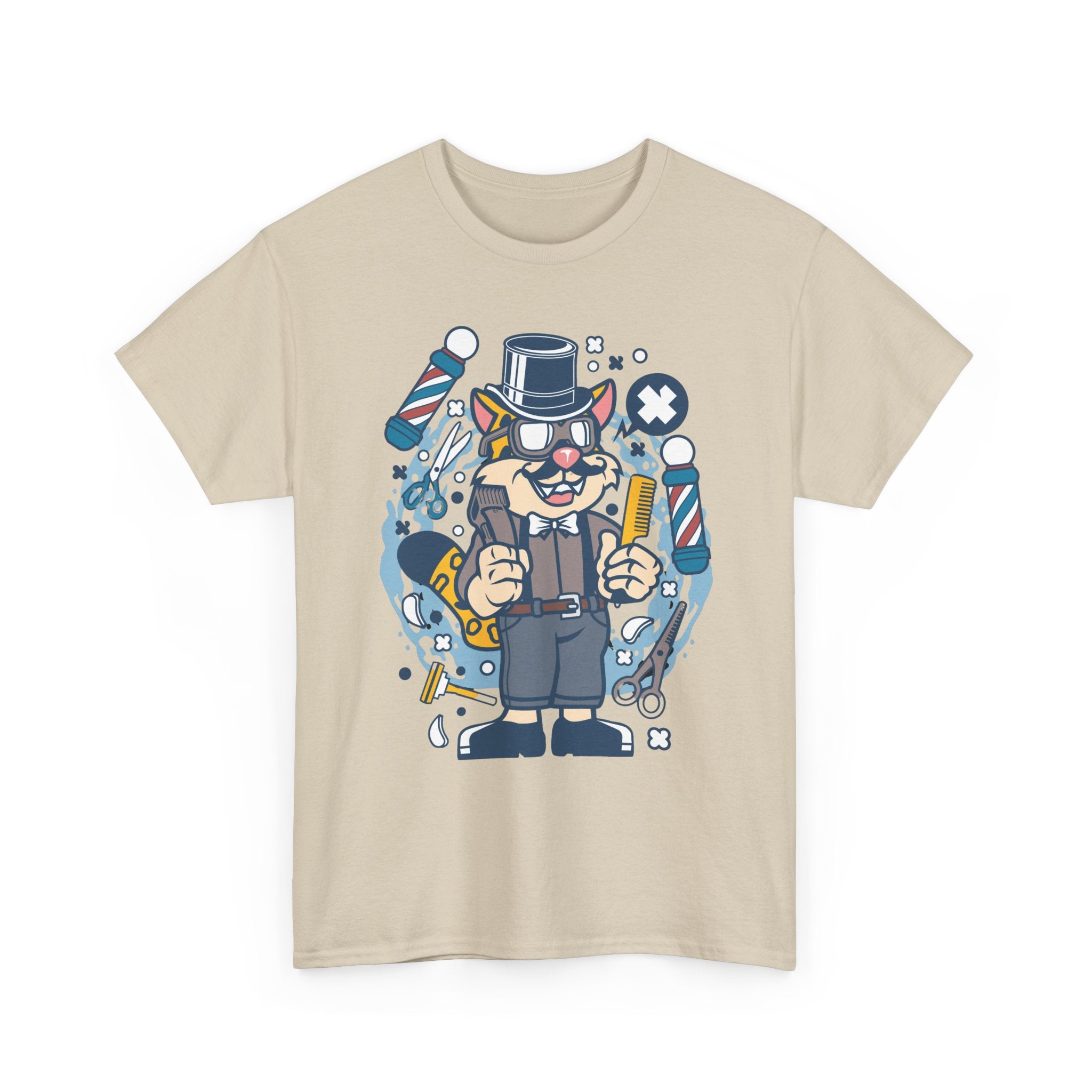 Cool Cat Barber T-Shirt | Unique Barber Shop Graphic Tee 💈🐾