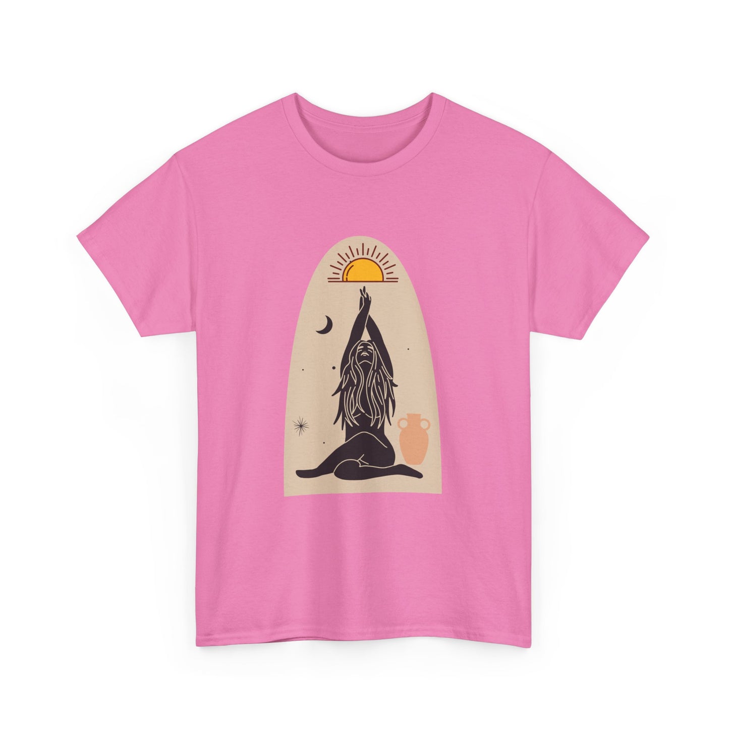 Surfboard Girl T-Shirt – Flowing Hair & Sun Worship Design