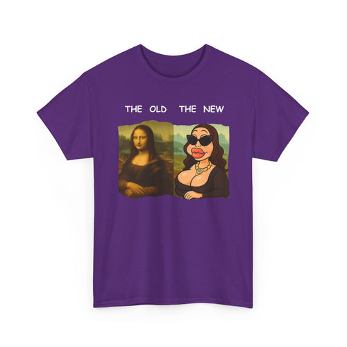 Mona Lisa vs Modern Botox Mona Tee | Funny Cartoon Parody T-Shirt 🎨😂