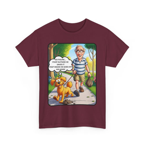 Funny Dog Walking T-Shirt – Go Figure Thought Bubble