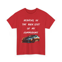 Heaven’s in the Back Seat of My Commodore T-Shirt – Classic Aussie Car Tee