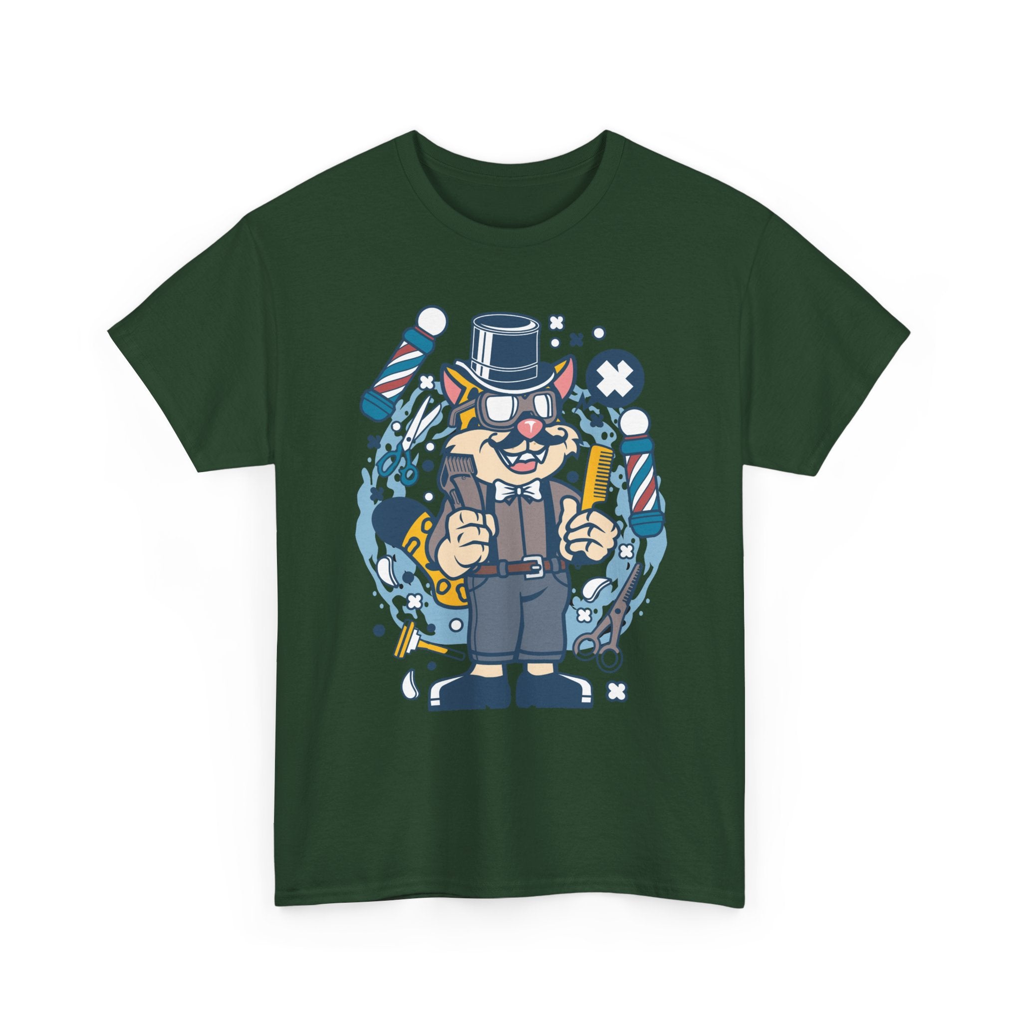 Cool Cat Barber T-Shirt | Unique Barber Shop Graphic Tee 💈🐾