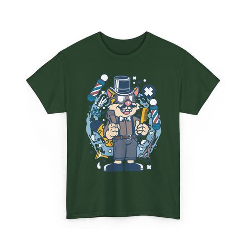 Cool Cat Barber T-Shirt | Unique Barber Shop Graphic Tee 💈🐾