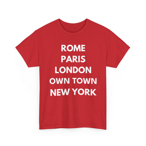 Personalised City List T-Shirt | Rome Paris London New York Custom Tee ✈️👕