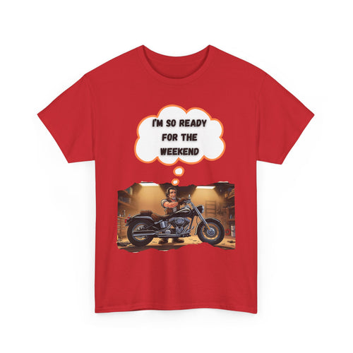 Weekend Warrior Mode: Biker Garage Prep – Motorcycle T-Shirt