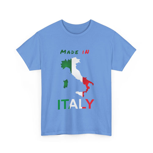 Made in Italy T-Shirt with Flag and Country Outline