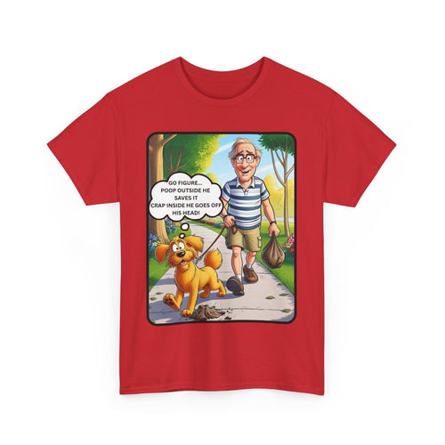 Funny Dog Walking T-Shirt – Go Figure Thought Bubble