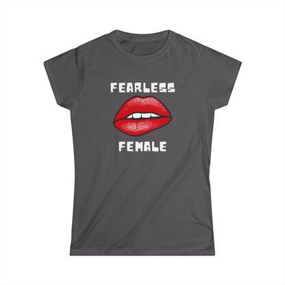 Fearless Female T-Shirt – Bold Design with Close-Up Lips Graphic