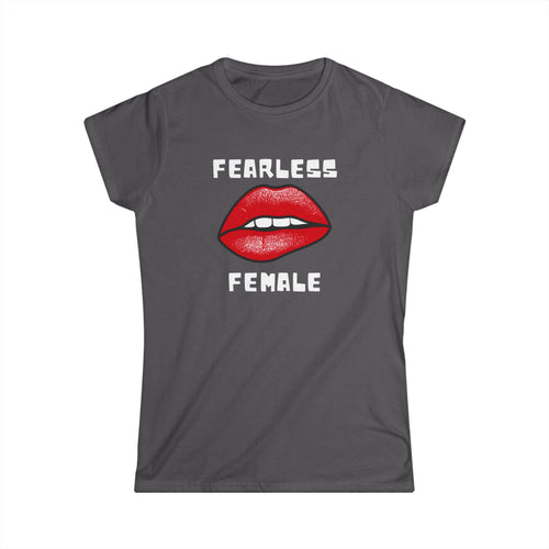 Fearless Female T-Shirt – Bold Design with Close-Up Lips Graphic