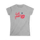 Girl Power T-Shirt with Lips & Lipstick Design