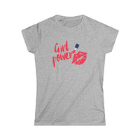 Girl Power T-Shirt with Lips & Lipstick Design