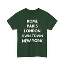 Personalised City List T-Shirt | Rome Paris London New York Custom Tee ✈️👕