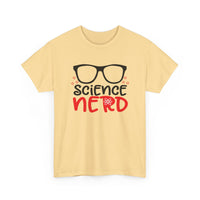 Science Nerd T-Shirt | Fun Design with Black-Rimmed Glasses